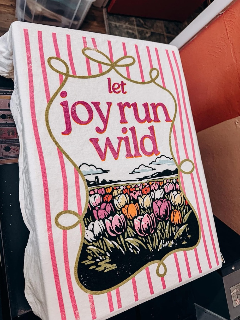 Let Joy Run Wild White Unisex Tshirt XS-4X
